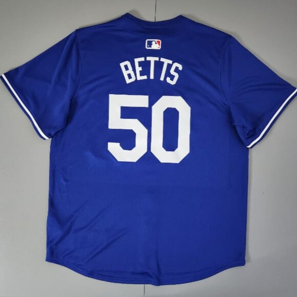 Dodgers Mookie Betts Alternate Blue  Jersey - Picture 3 of 4
